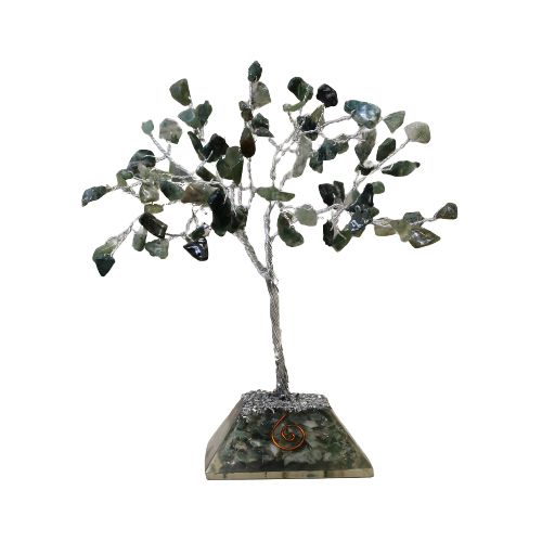 Gemstone Tree with Organite Base - 80 Stone - Moss Agate product image