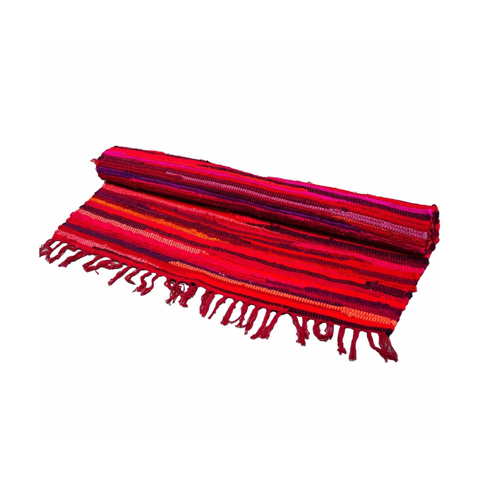 Small Rag Rug - 50x90cm - premium quality - Shocking Pinks product image