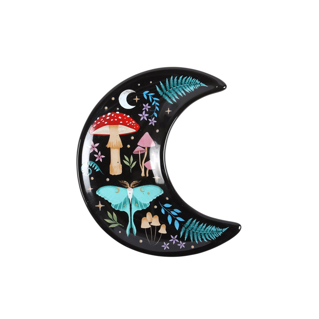 Crescent Moon Dark Forest Print Trinket Dish - product image 2
