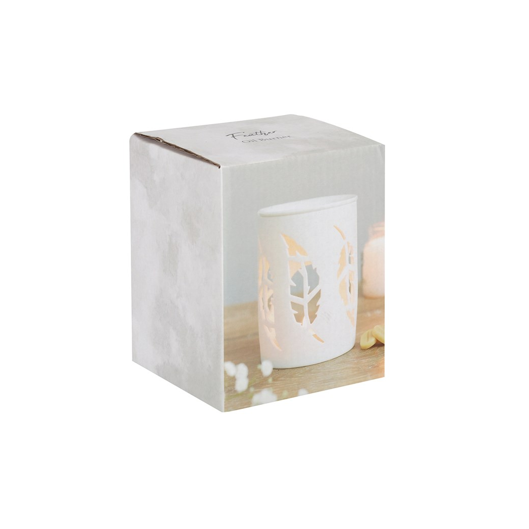 White Feather Cut Out Oil Burner - product image 4