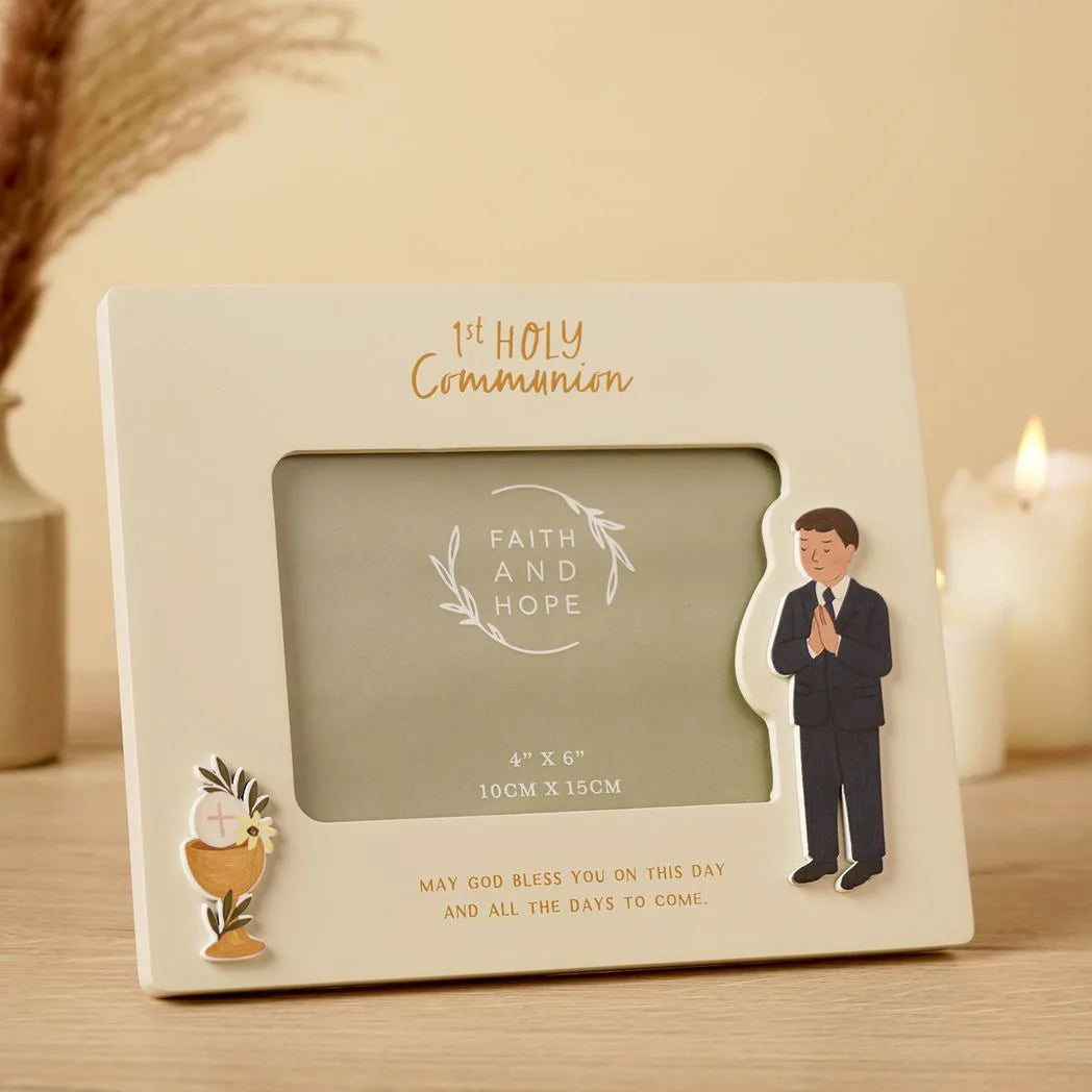 Faith & Hope Photo Frame 6'' x 4'' - Communion Boy - image 2