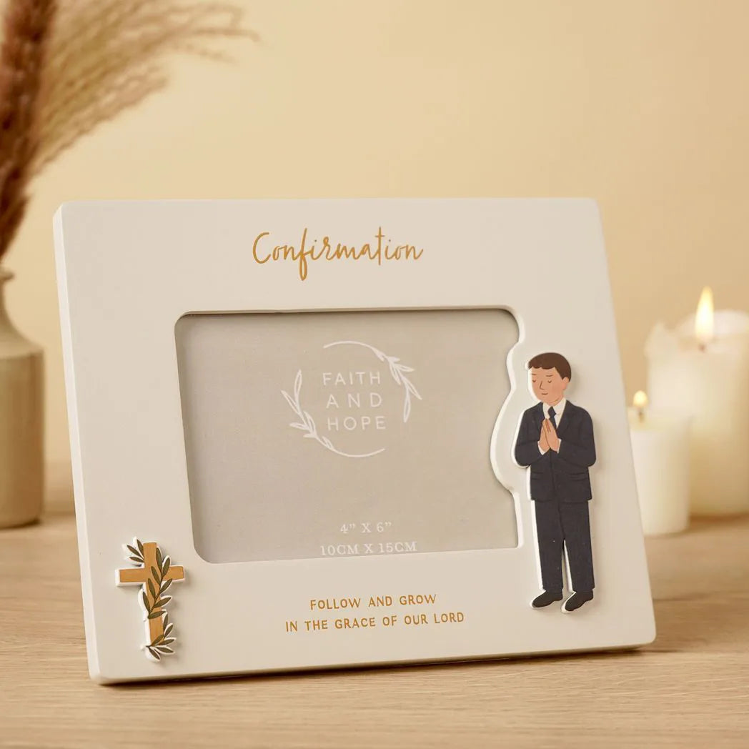 Faith & Hope Photo Frame 6'' x 4'' - Confirmation Boy - image 2