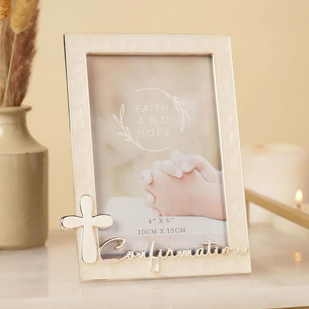 Faith & Hope Enamel Frame & Cross - Confirmation - image 2