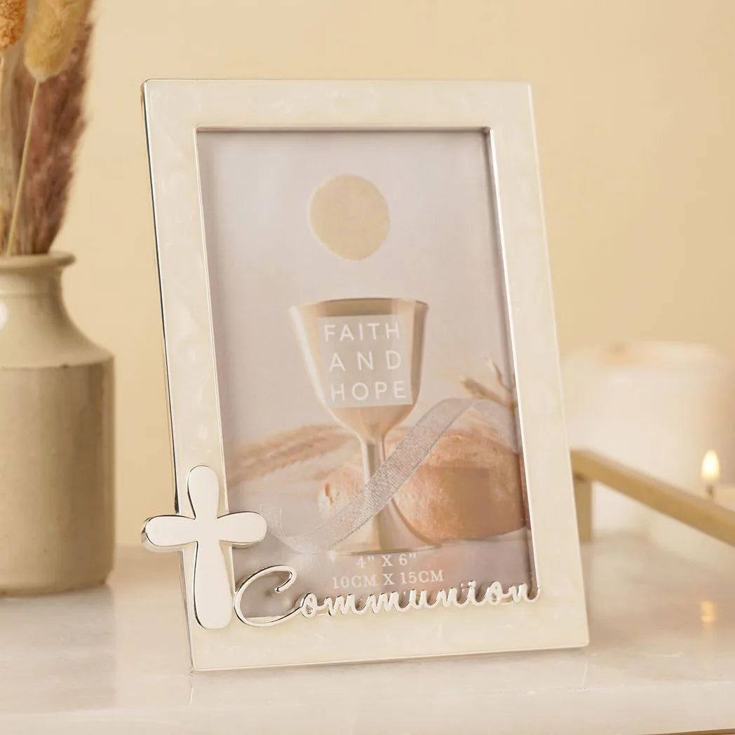 Faith & Hope Enamel & Silver Frame - Communion - image 2