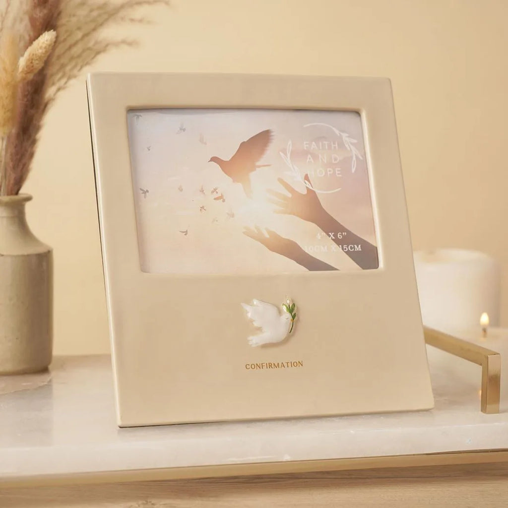 Faith & Hope Ceramic Frame 6'' x 4'' - Confirmation - image 2