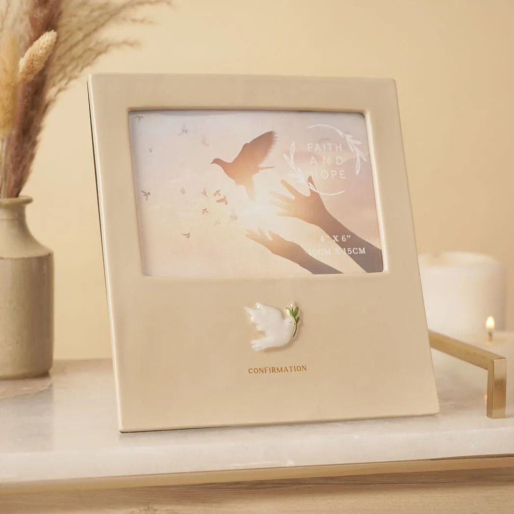 Faith & Hope Ceramic Frame 6'' x 4'' - Confirmation - image 2