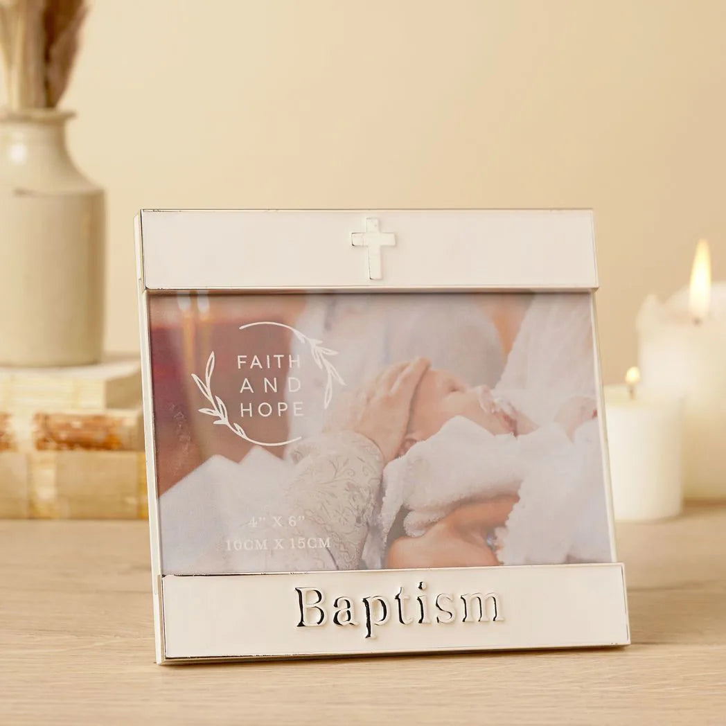 Faith & Hope Enamel & Silver Frame - Baptism - image 2