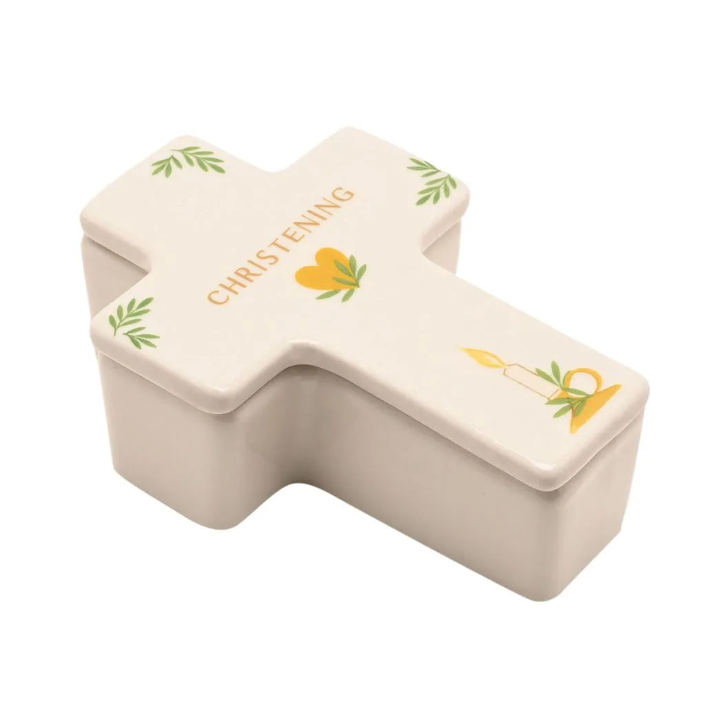 Faith & Hope Cross Trinket Box - Christening - image 3