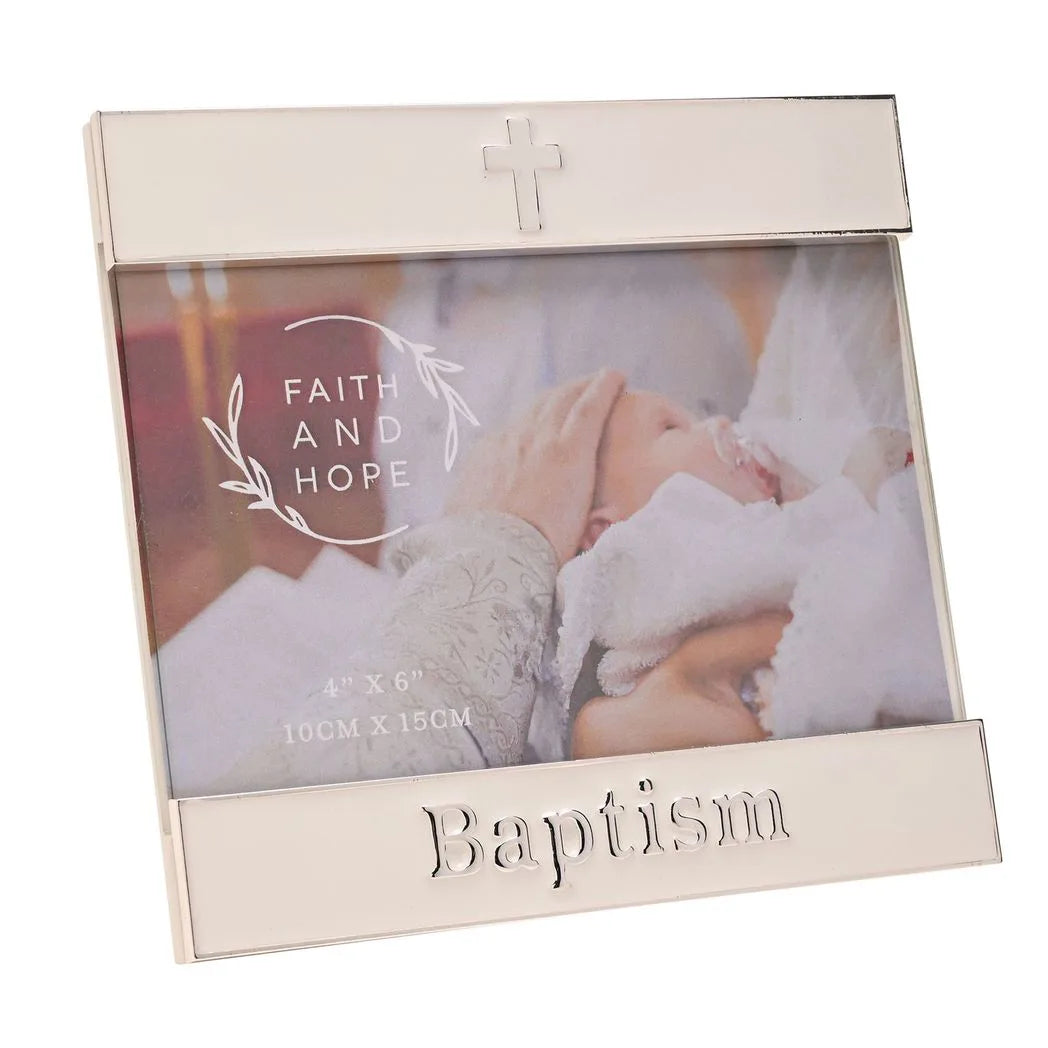 Faith & Hope Enamel & Silver Frame - Baptism - image 3