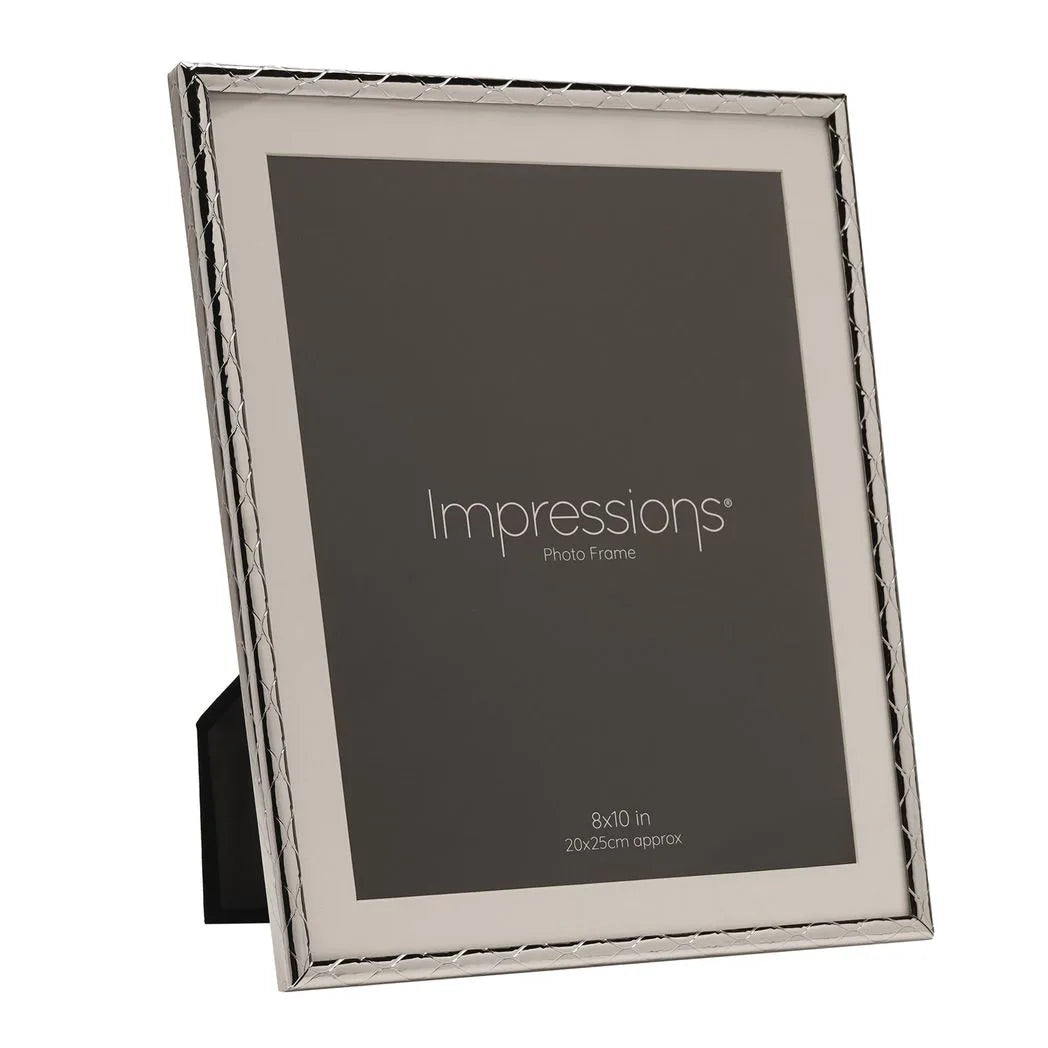 Impressions Criss Cross Silver Photo Frame 8" x 10" - image 3