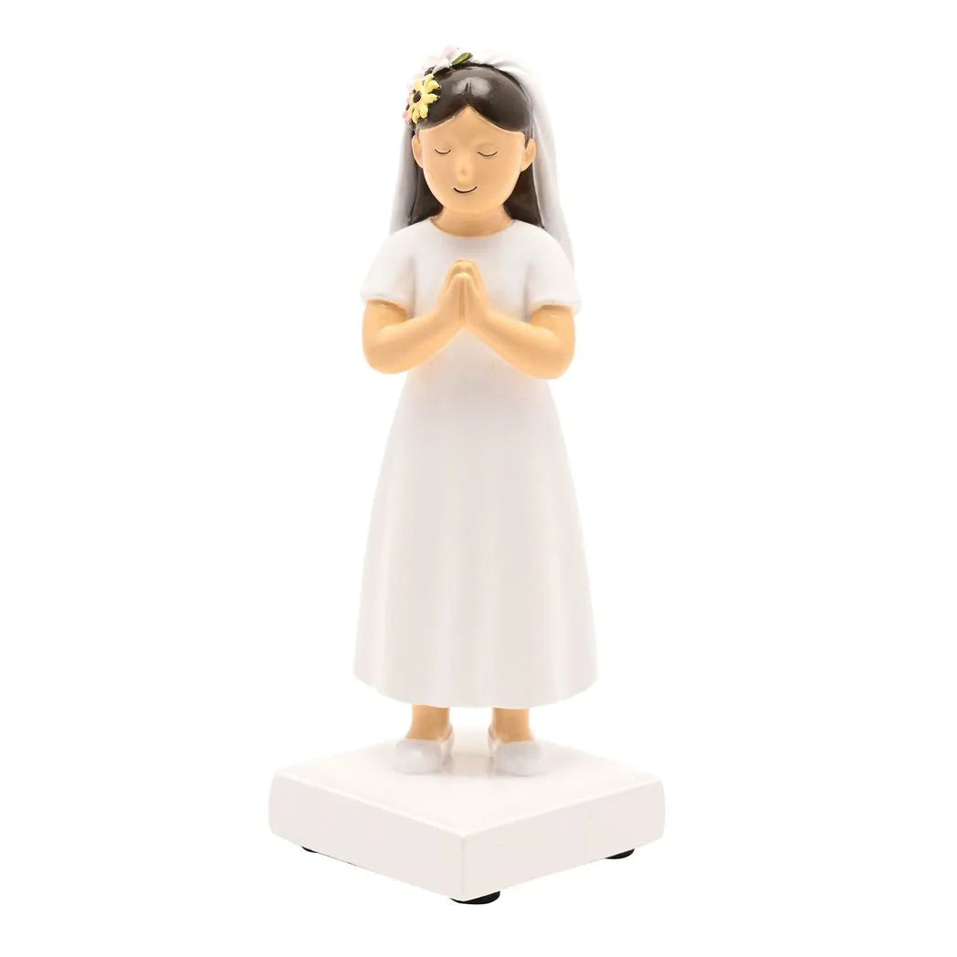 Faith & Hope Figurine - Communion Girl - Dark Brown Hair - image 3
