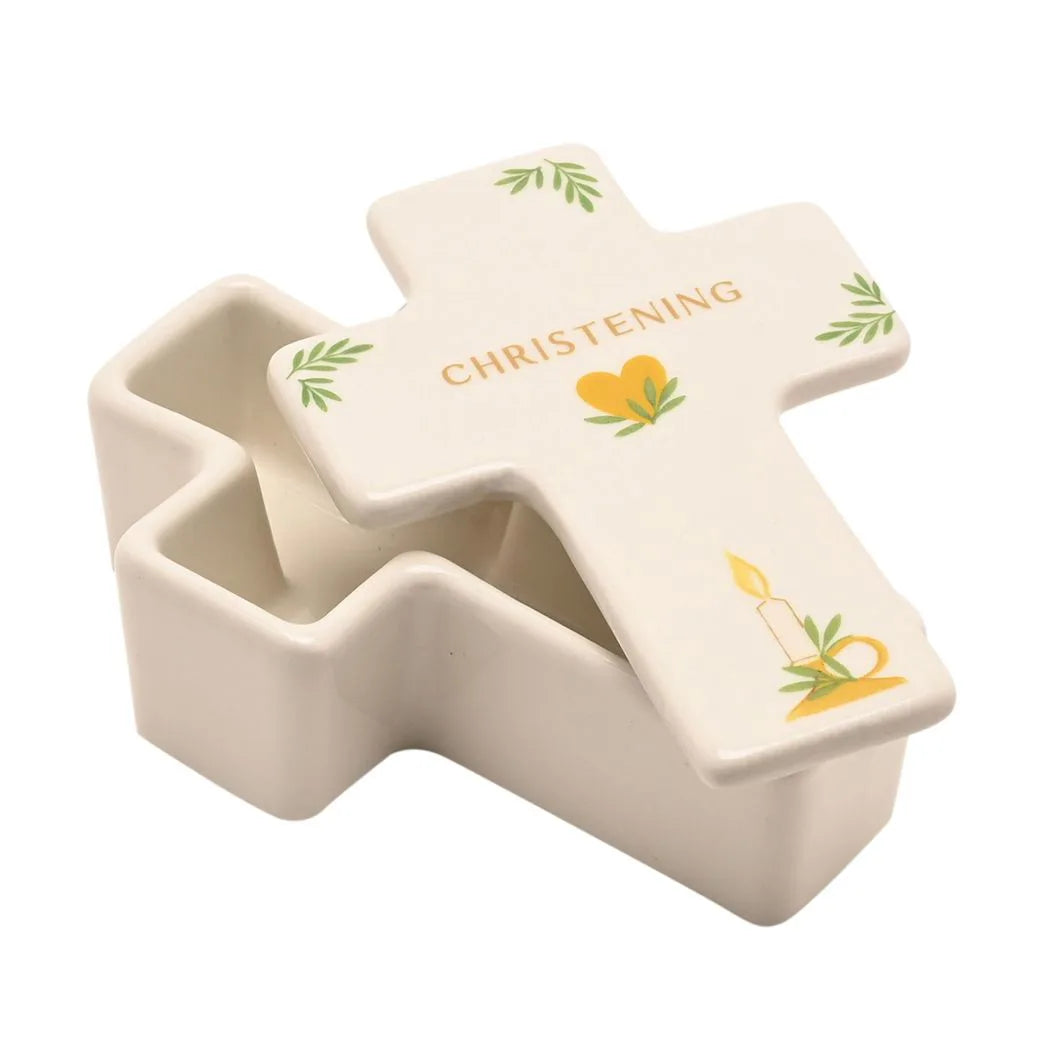 Faith & Hope Cross Trinket Box - Christening - image 4