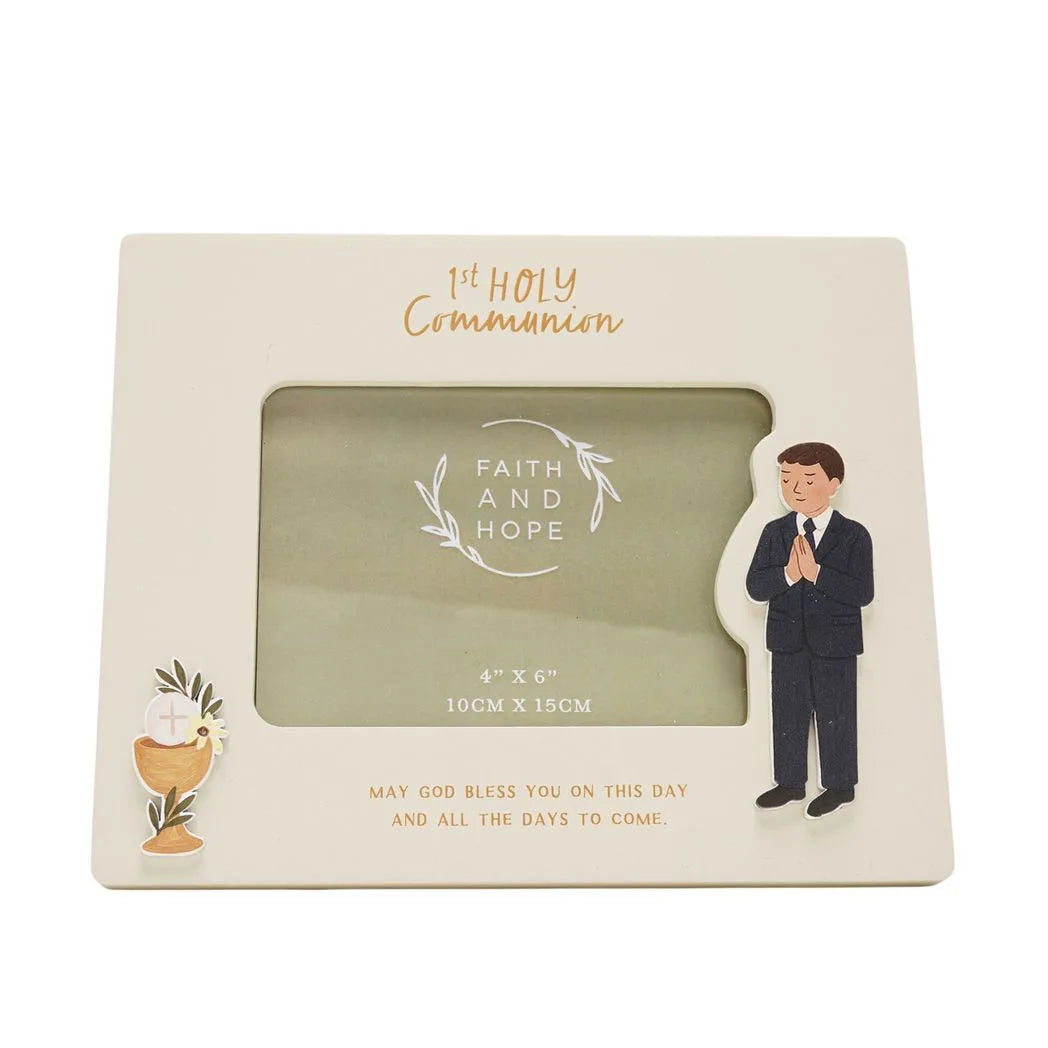 Faith & Hope Photo Frame 6'' x 4'' - Communion Boy - image 4