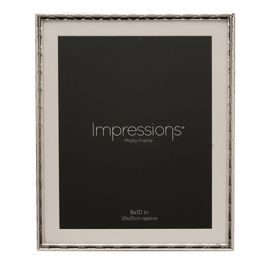 Impressions Criss Cross Silver Photo Frame 8" x 10" - image 4