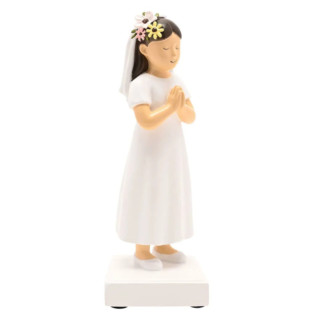 Faith & Hope Figurine - Communion Girl - Dark Brown Hair - image 4