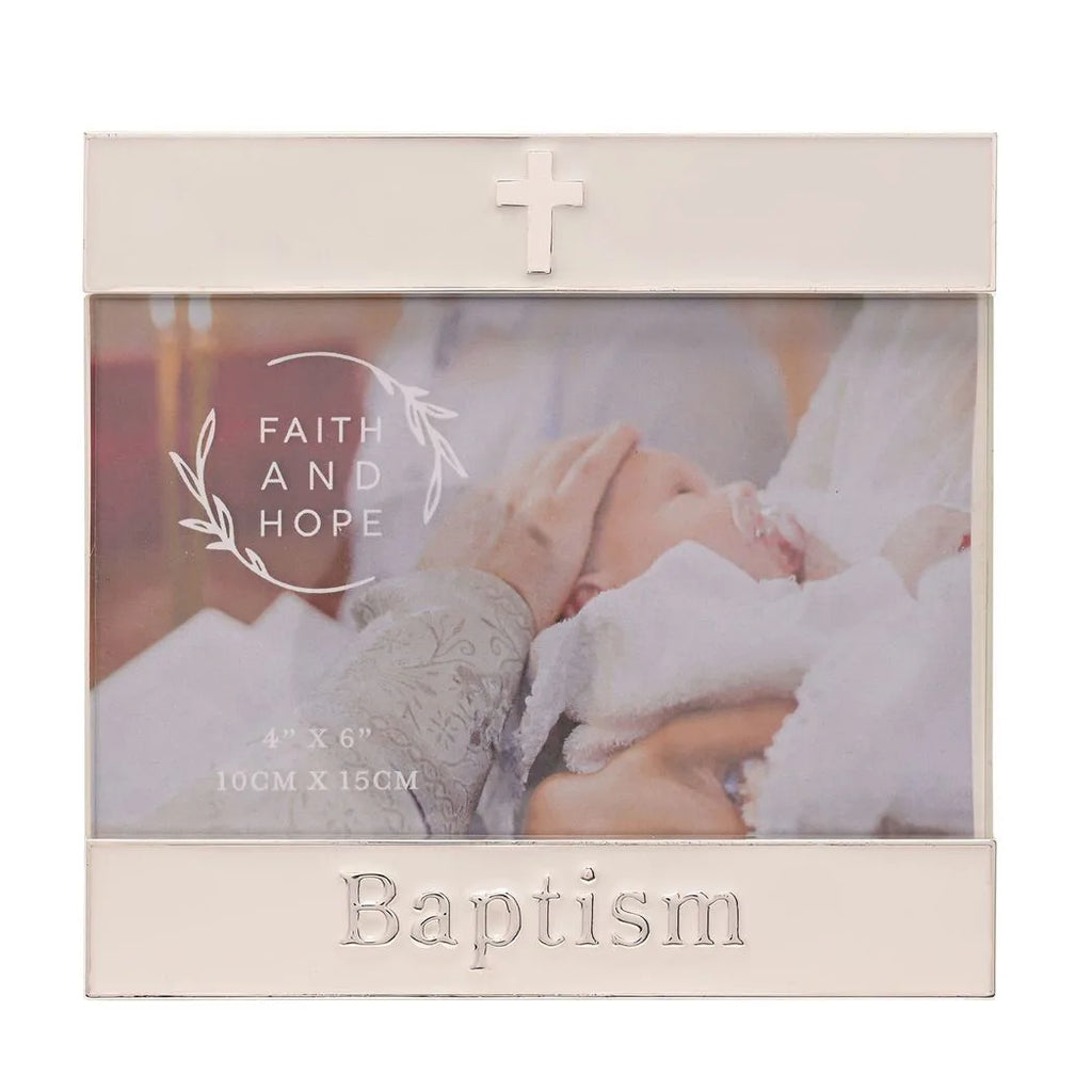 Faith & Hope Enamel & Silver Frame - Baptism - image 4