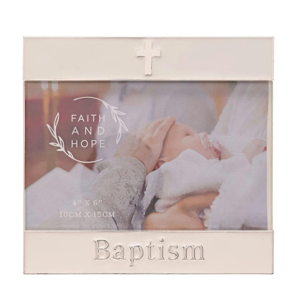 Faith & Hope Enamel & Silver Frame - Baptism - image 4