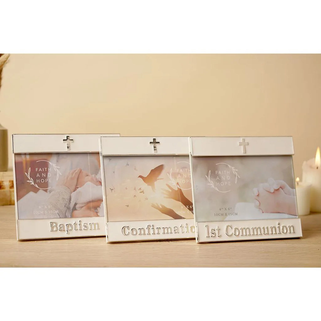 Faith & Hope Enamel & Silver Frame - Baptism - image 7