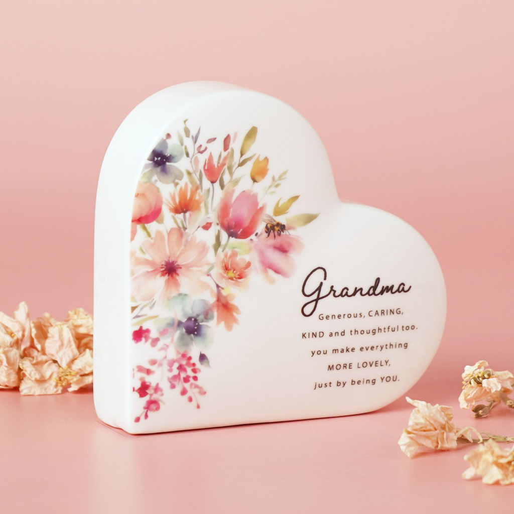 The Cottage Garden Ceramic Heart - Grandma