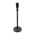 Hestia Slim Metal Candlestick Holder - Black