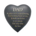 Thoughts Of You Graveside Dark Grey Heart Plaque - Dad