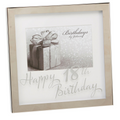 Milestones Box Frame 6 x 4 Mirror Print - 18th
