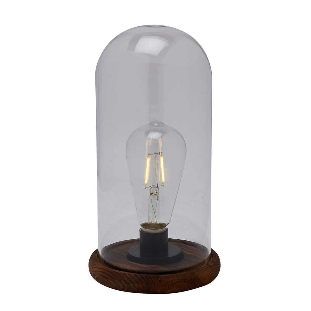 Hestia LED Light Up Glass Dome with Bulb  - Large