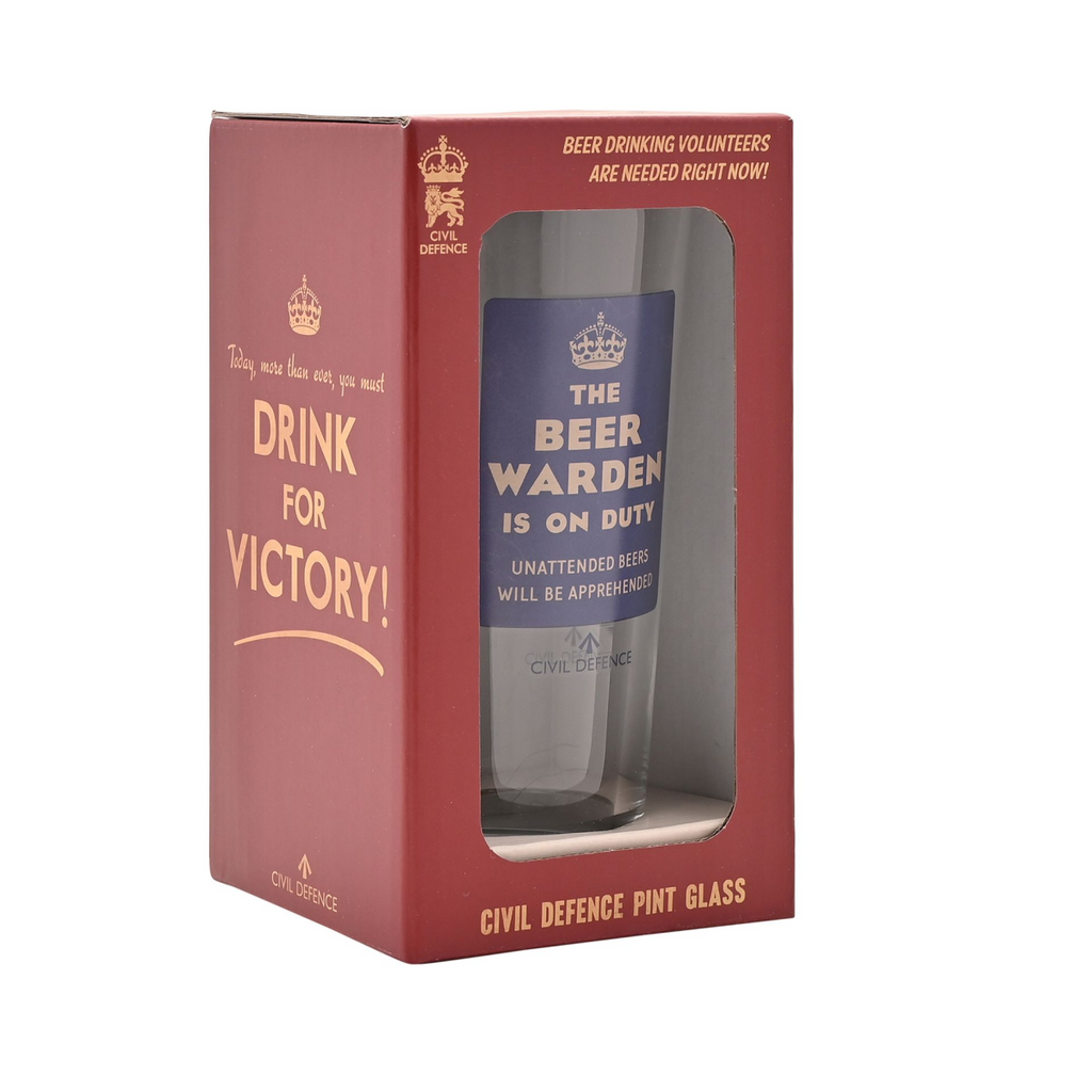 Civil Defence Beer Warden Pint Glass