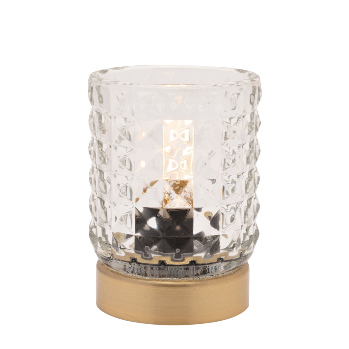 Clear Glass Cup with LED Bulb Light