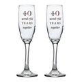 Amore Champagne Flutes Set of 2 - 40th Anniversary