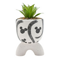 Disney Mickey Shapes Arch-Footed Planter with Faux Plant – product view 1
