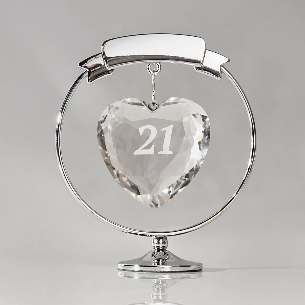 Crystocraft Freestand Crystal Heart  - 21