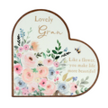The Cottage Garden Mantel Heart Plaque - Gran