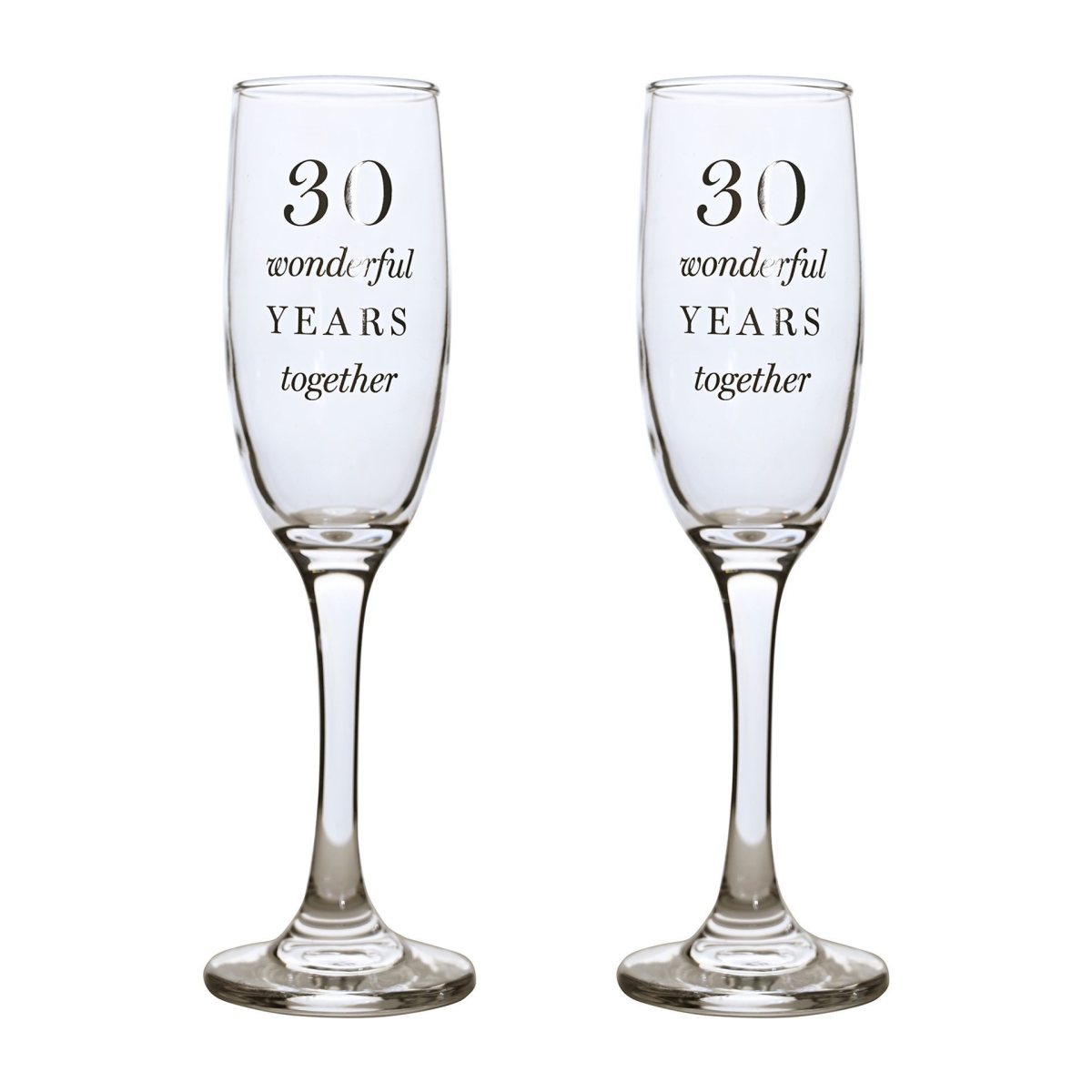 Amore Champagne Flutes Set of 2 - 30th Anniversary