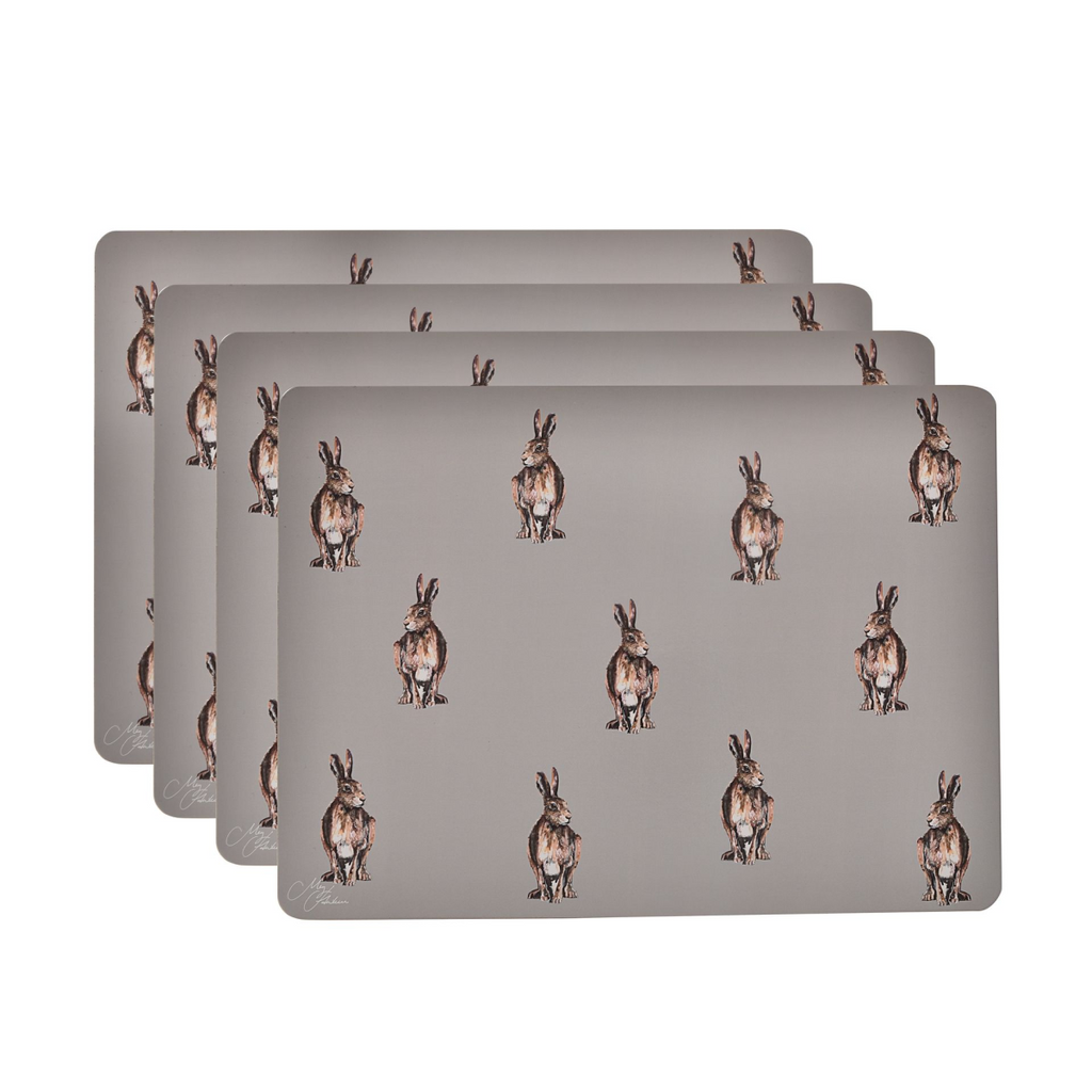 Meg Hawkins Set of 4 Placemats Hare