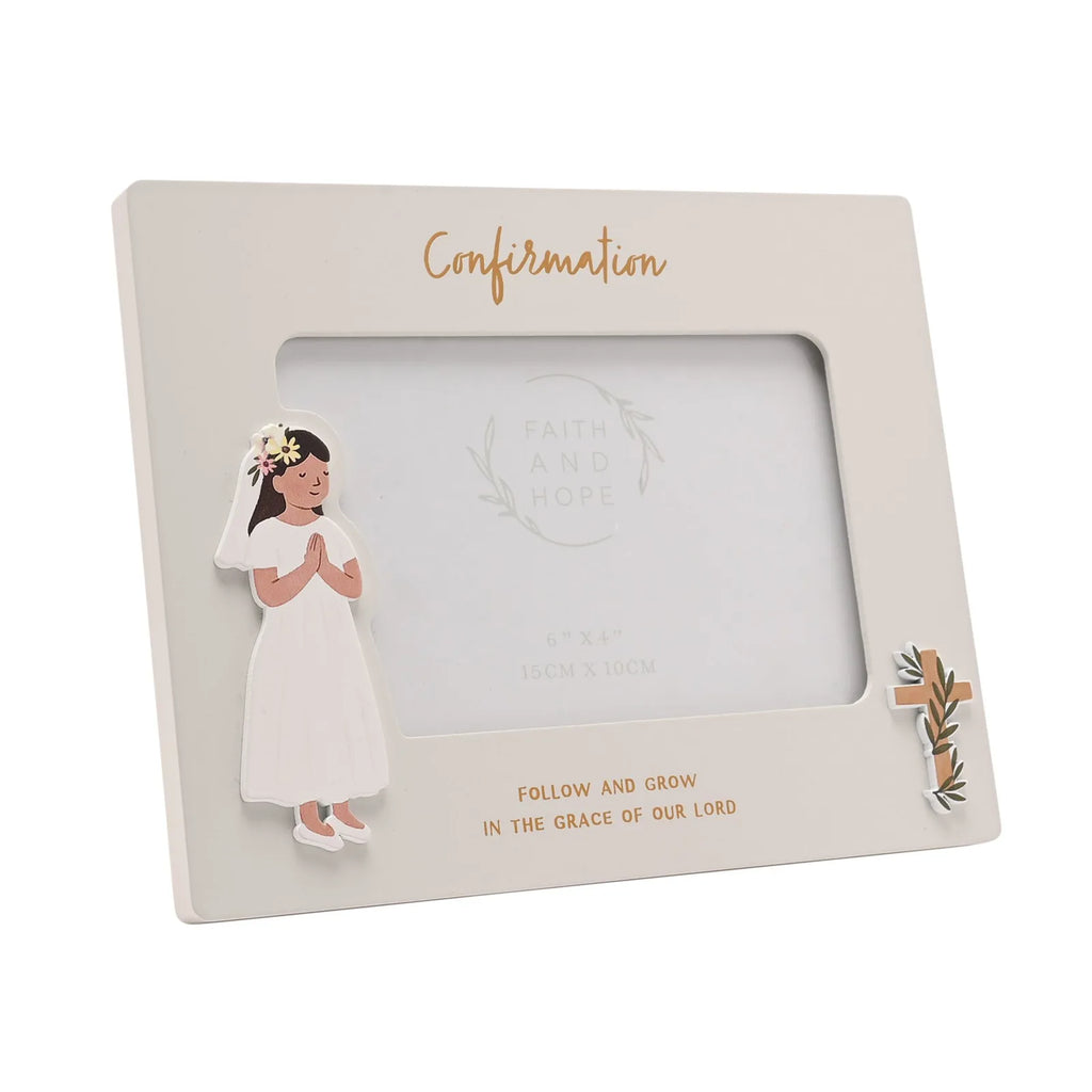 Faith & Hope Photo Frame 6'' x 4'' - Confirmation Girl