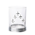 RAF Glass & Metal Whiskey Tumbler - Red Arrows