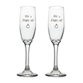 Amore Champagne Flutes Set of 2 - Engaged