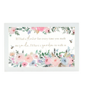 The Cottage Garden Framed Rectangular Glass Plaque - Flower