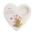 Love Life Ceramic Tea Light Candle Holder - Home