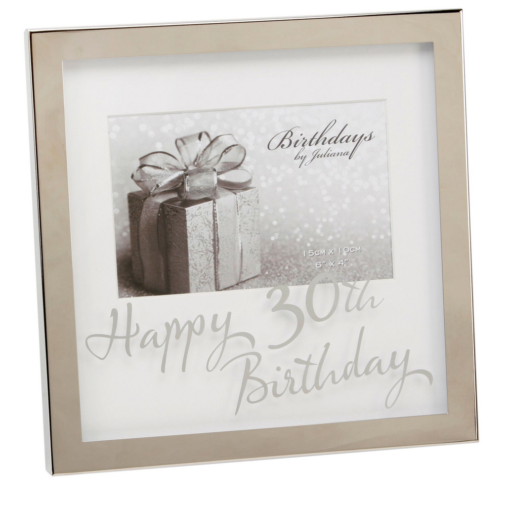 Milestones Box Frame 6 x 4 Mirror Print - 30th