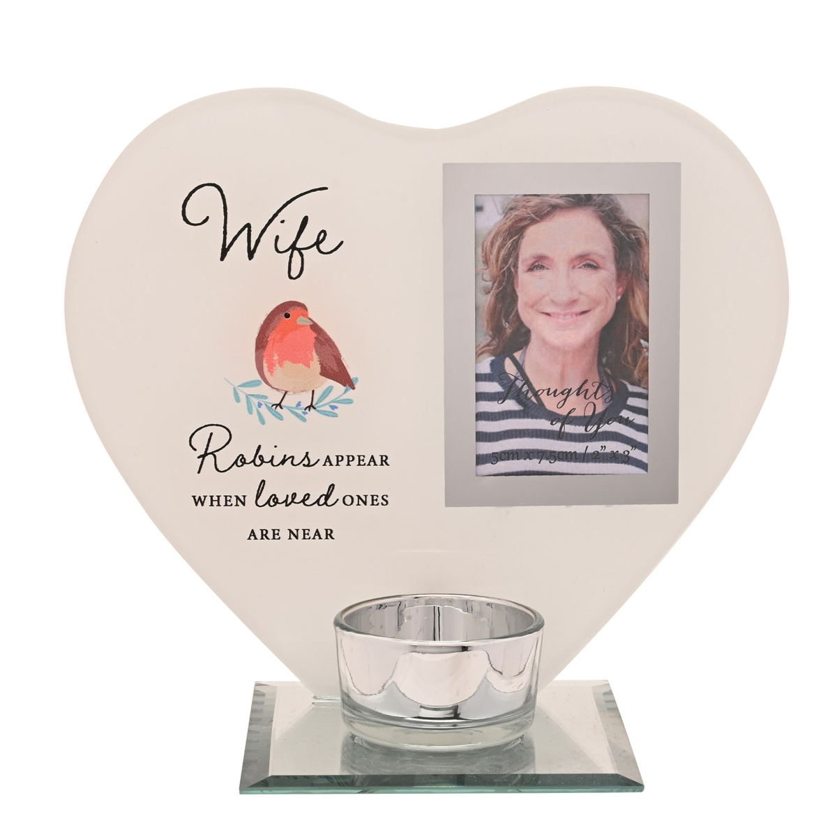 Thoughts of You Tea Light Holder with Photo - Wife