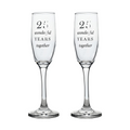 Amore Champagne Flutes Set of 2 - 25th Anniversary