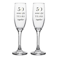 Amore Champagne Flutes Set of 2 - 50th Anniversary