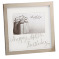 Milestones Box Frame 6 x 4 Mirror Print - 40th