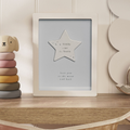 Bambino Framed Plaque 18cm - Little Star Blue