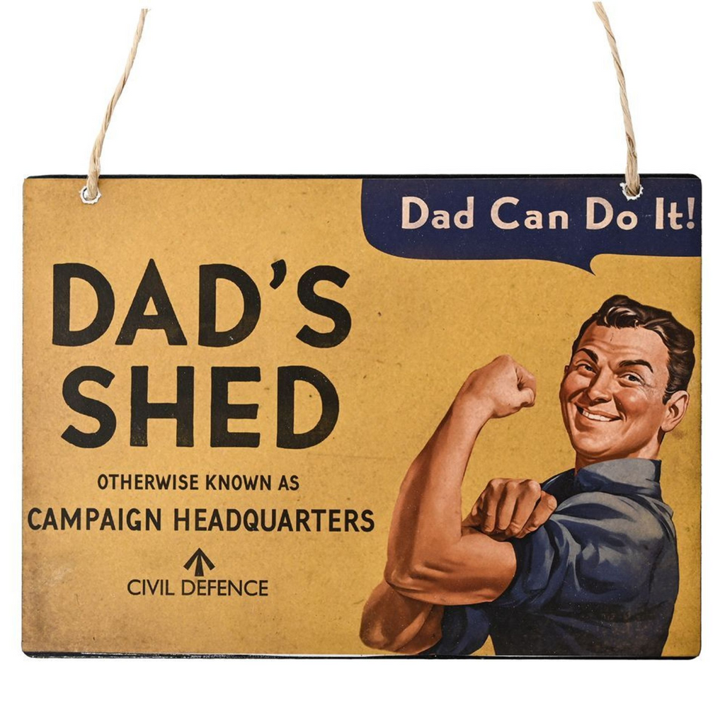 Civil Defence Dad's Shed Wall Plaque