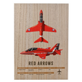 RAF Wood Effect A3 Wall Plaque - Red Arrows