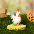 The Funny Farm Chicken Figurine "What The Cluck"
