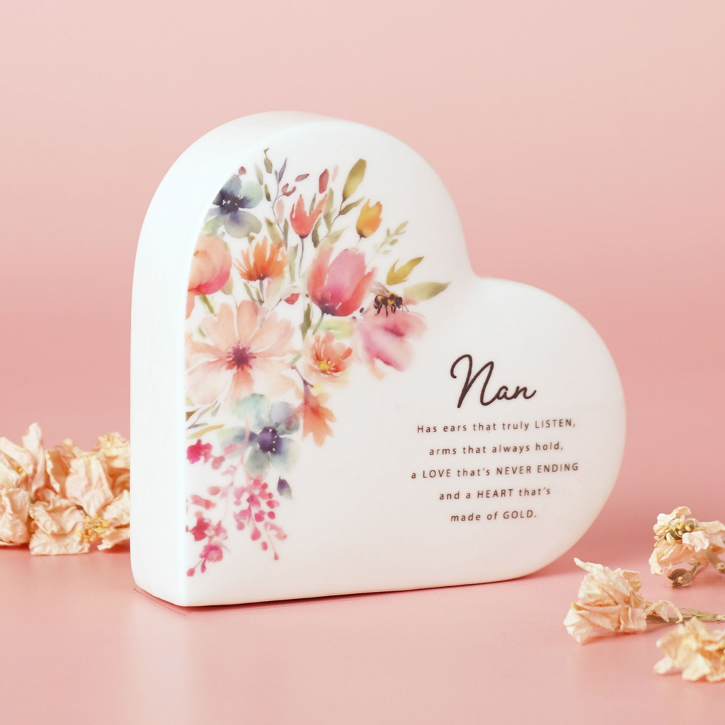 The Cottage Garden Ceramic Heart - Nan